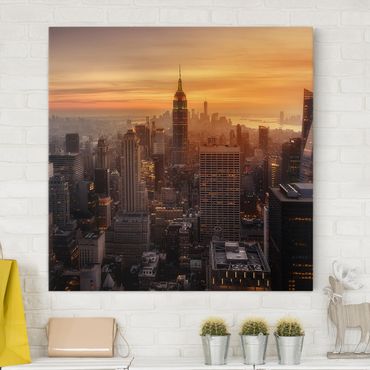 Impression sur toile - Manhattan Skyline Evening