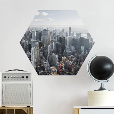 Hexagone en alu Dibond - Upper Manhattan New York City