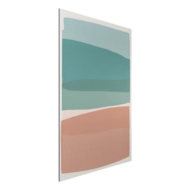 Tableau sur aluminium - Modern Turquoise And Pink