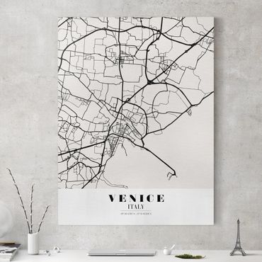 Impression sur toile - Venice City Map - Classic