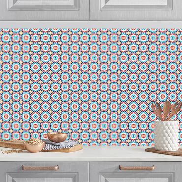 Revêtement mural cuisine - Oriental Patterns With Colourful Blossoms