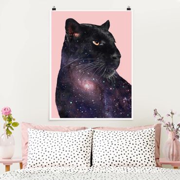 Poster animaux - Panther With Galaxy
