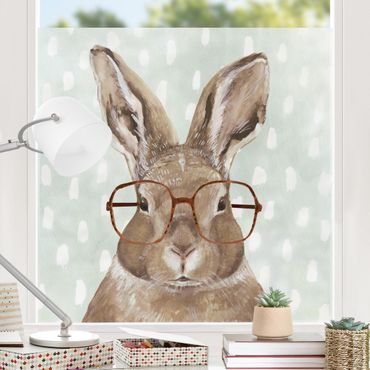 Décoration pour fenêtre - Animaux à lunettes - Lapin