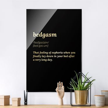 Tableau en verre - Bedgasm - Format portrait