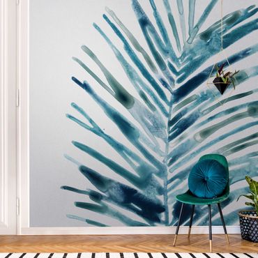 Metallic wallpaper - Blue Tropical Jewel II