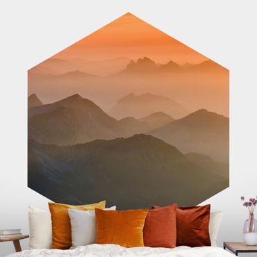 Papier peint hexagonal autocollant avec dessins - View Over The Zugspitze