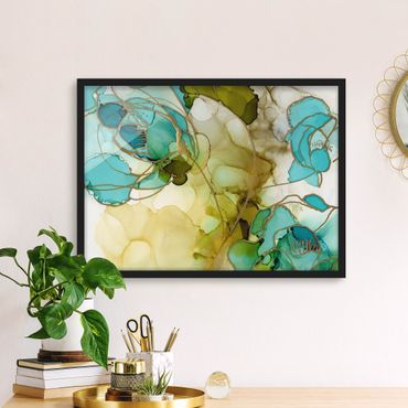 Framed poster - Flower Facets In Watercolour