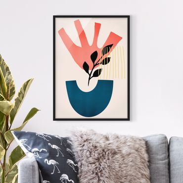 Poster encadré - Flower Salute In Pink And Blue