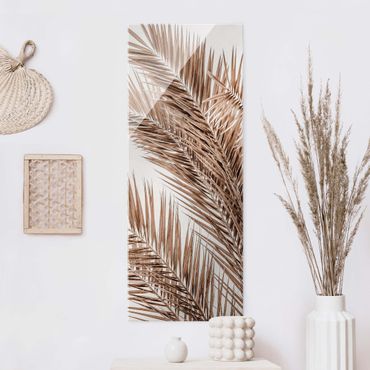 Glass print - Bronze Coloured Palm Fronds