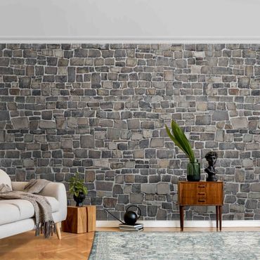 Metallic wallpaper - Quarry Stone Wallpaper Natural Stone Wall