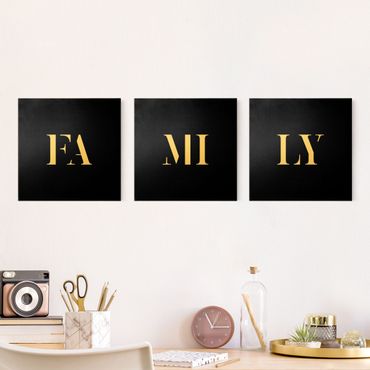 Impression sur toile - Letters FAMILY White Set I