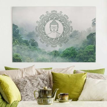 Tableau sur toile - Buddha Mandala In Fog