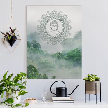 Tableau sur toile - Buddha Mandala In Fog