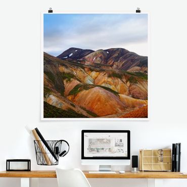 Poster - Colourful Mountains In Iceland