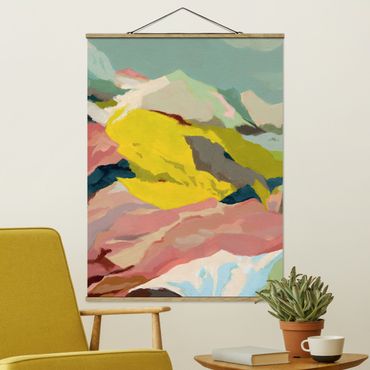 Tableau en tissu avec porte-affiche - Coloured Sugar Coast - Format portrait 3:4