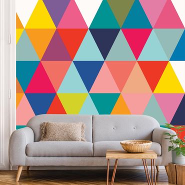 Papier peint - Colourful Triangle Pattern