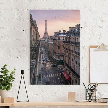 Impression sur toile - The Eiffel Tower In The Setting Sun