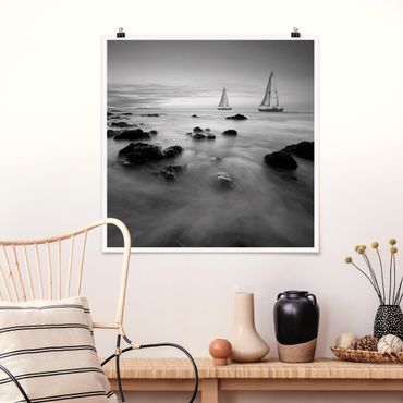 Poster - Sailboats In The Ocean II