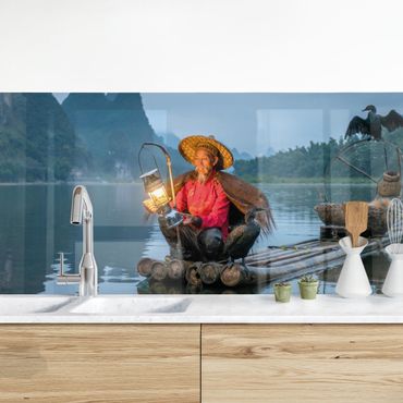 Revêtement mural cuisine - Cormorant Fisherman At Dusk