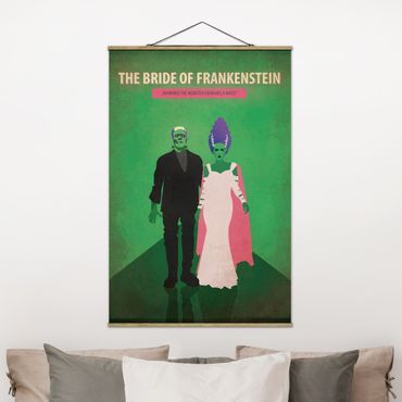 Tableau en tissu avec porte-affiche - Film Poster The Bride Of Frankenstein