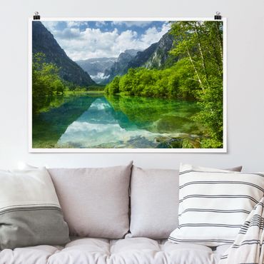 Poster - Mountain Lake With Water Reflection