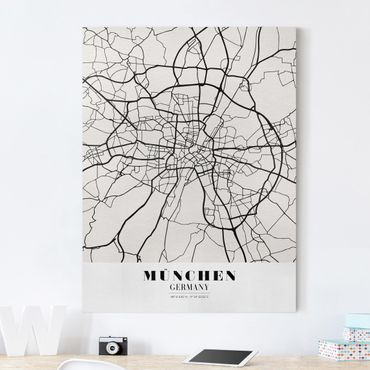 Impression sur toile - Munich City Map - Classic