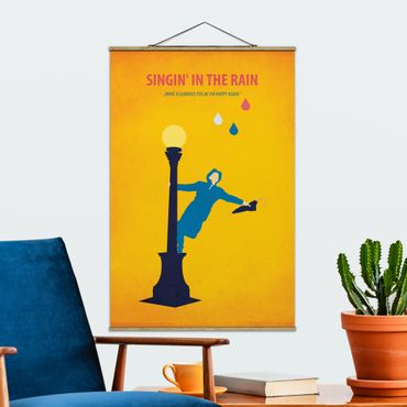 Tableau en tissu avec porte-affiche - Film Poster Singing In The Rain