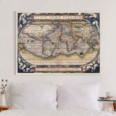 Impression sur toile - Historic World Map Typus Orbis Terrarum