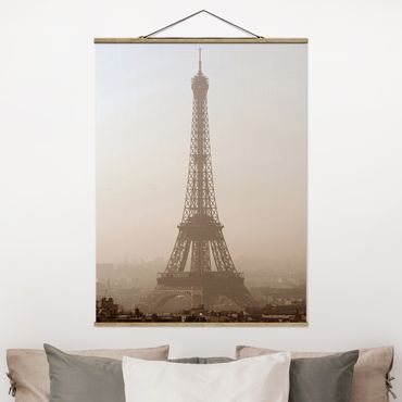 Tableau en tissu avec porte-affiche - Tour Eiffel