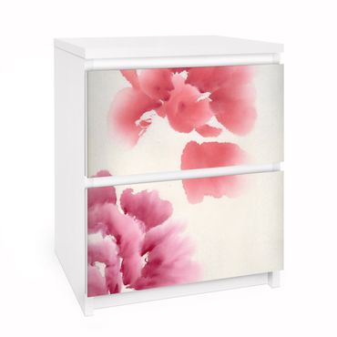 Papier adhésif pour meuble IKEA - Malm commode 2x tiroirs - Artistic Flora II