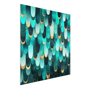 Impression sur forex - Feathers Gold Turquoise