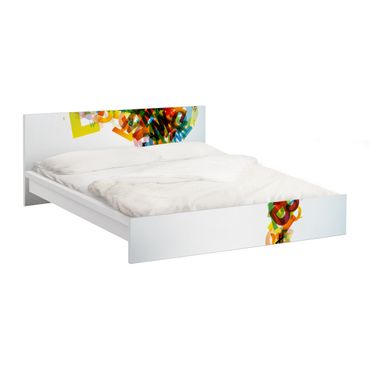 Papier adhésif pour meuble IKEA - Malm lit 180x200cm - Rainbow Alphabet