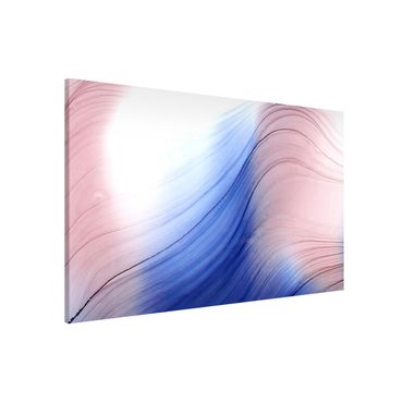 Tableau magnétique - Mottled Colours Blue With Light Pink