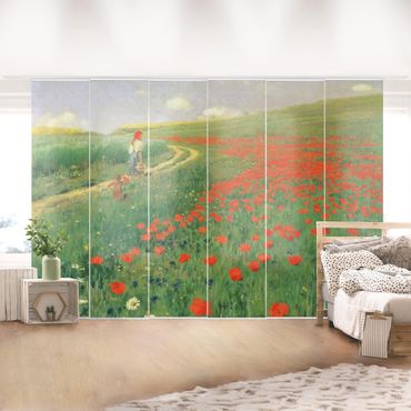 Panneau coulissant - Pál Szinyei-Merse - Summer Landscape With A Blossoming Poppy