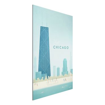 Impression sur aluminium - Travel Poster - Chicago
