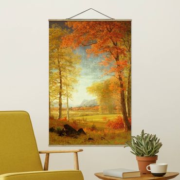 Tableau en tissu avec porte-affiche - Albert Bierstadt - Autumn In Oneida County, New York