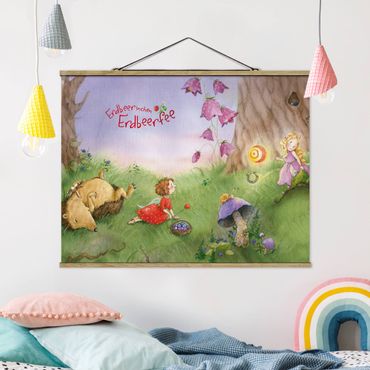 Tableau en tissu avec porte-affiche - Little strawberry strawberry fairy- In The Forest