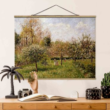 Tableau en tissu avec porte-affiche - Camille Pissarro - Spring In Eragny