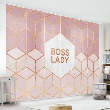 Panneau coulissant - Boss Lady Hexagons Pink