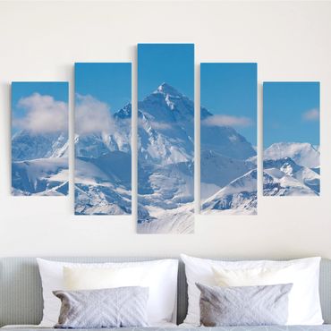 Impression sur toile 5 parties - Mount Everest