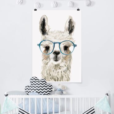 Poster chambre enfant - Hip Lama With Glasses III