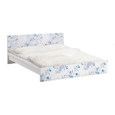 Papier adhésif pour meuble IKEA - Malm lit 160x200cm - Blue Fantasy Pattern