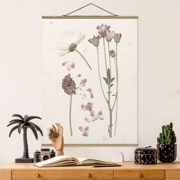 Tableau en tissu avec porte-affiche - Herbarium In Pink II