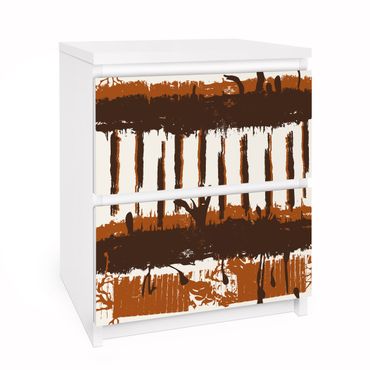 Papier adhésif pour meuble IKEA - Malm commode 2x tiroirs - Billy Bookshelf – Ethno Strips