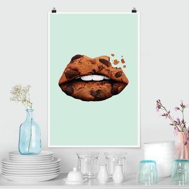 Poster reproduction - Lips With Biscuit