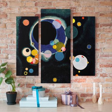 Impression sur toile 3 parties - Wassily Kandinsky - Sketch Circles