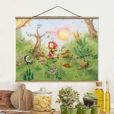 Tableau en tissu avec porte-affiche - Frida Gathers Herbs