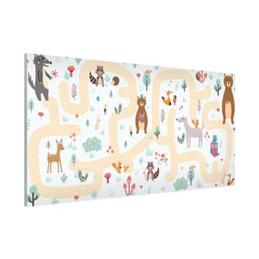 Tableau magnétique - Playoom Mat Forest Animals - Friends On A Forest Path