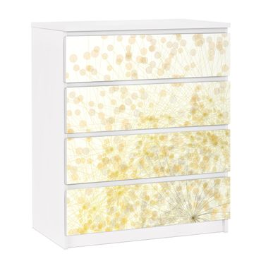 Papier adhésif pour meuble IKEA - Malm commode 4x tiroirs - No.RY6 Blossoms