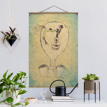 Tableau en tissu avec porte-affiche - Paul Klee - The Bud of the Smile